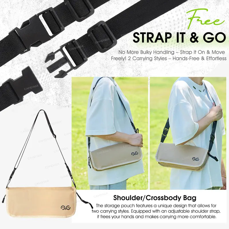 GoSit™ Portable Folding Stool - Instant Seat for Camping, Fishing & Queues