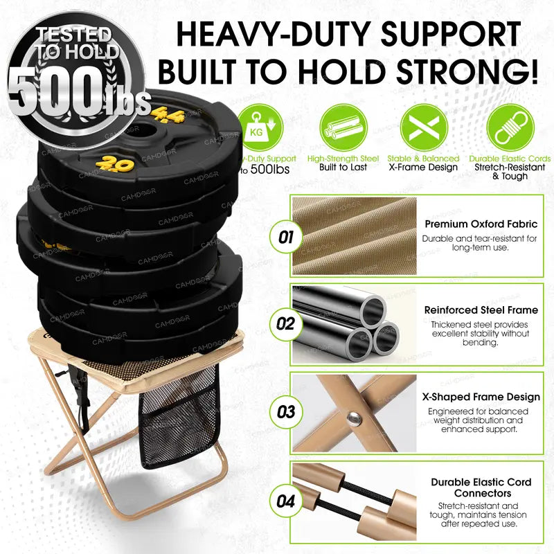 GoSit™ Portable Folding Stool - Instant Seat for Camping, Fishing & Queues
