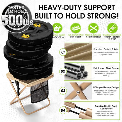 GoSit™ Portable Folding Stool - Instant Seat for Camping, Fishing & Queues
